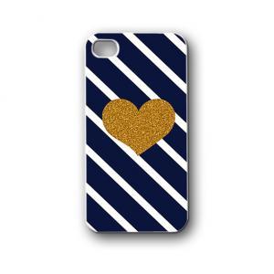 Stripes Gold Love - Iphone 4/4s/5/5s/5c, Case -..