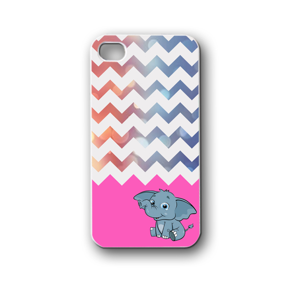 Cute Elephant With Chevron - Iphone 4/4s/5/5s/5c, Case - Samsung Galaxy S3/s4/note/mini, Cover, Accessories,gift