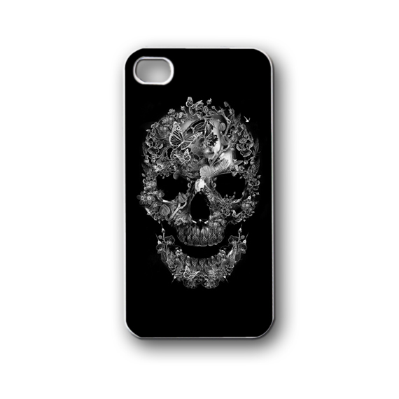 Floral Skull Cute - Iphone 4/4s/5/5s/5c, Case - Samsung Galaxy S3/s4/note/mini, Cover, Accessories,gift