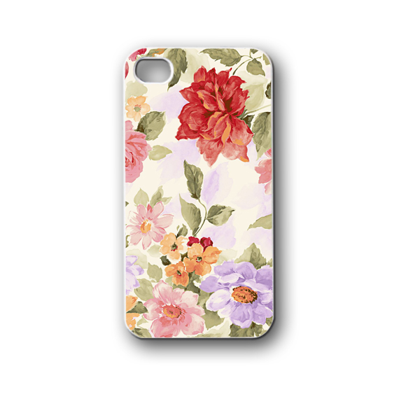 Flower Painting Pattern - Iphone 4/4s/5/5s/5c, Case - Samsung Galaxy S3/s4/note/mini, Cover, Accessories,gift