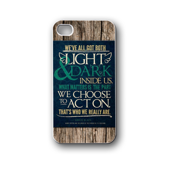 Light And Dark Quotes - Iphone 4/4s/5/5s/5c, Case - Samsung Galaxy S3/s4/note/mini, Cover, Accessories,gift