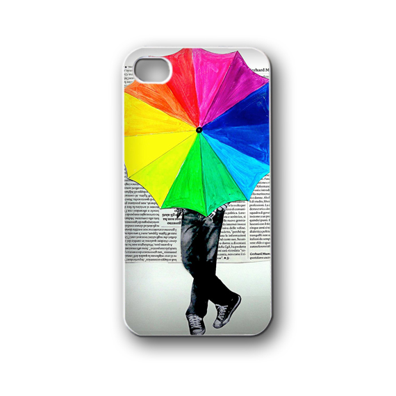 Rainbow Umbrella - Iphone 4/4s/5/5s/5c, Case - Samsung Galaxy S3/s4/note/mini, Cover, Accessories,gift