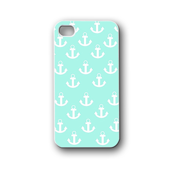 Turquoise Anchor - Iphone 4/4s/5/5s/5c, Case - Samsung Galaxy S3/s4/note/mini, Cover, Accessories,gift